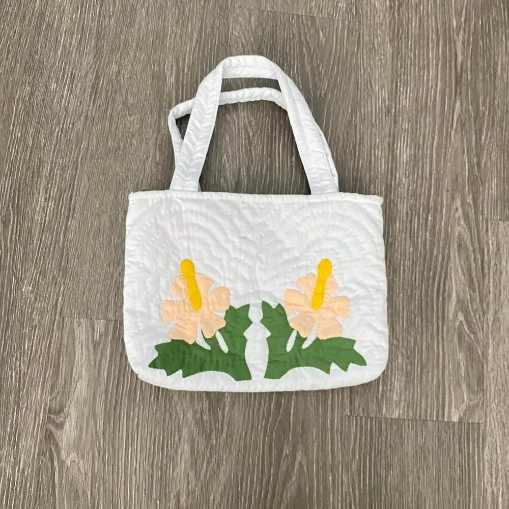 Handmade quilted floral purse